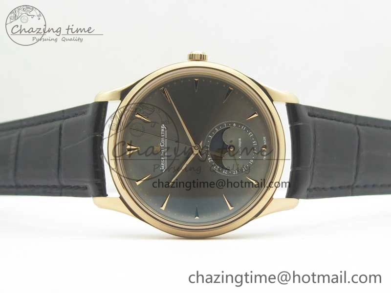 Functional Master Ultra Thin Moon 1362520 RG ZF 1:1 Best Edition Gray Dial on Black Leather Strap A 7474