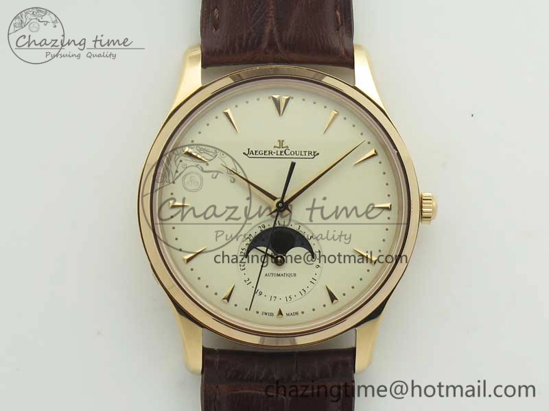 Master Ultra Thin Moon 1362520 RG ZF 1:1 Best Edition White Dial on Brown Leather Strap A StreetReady 7484