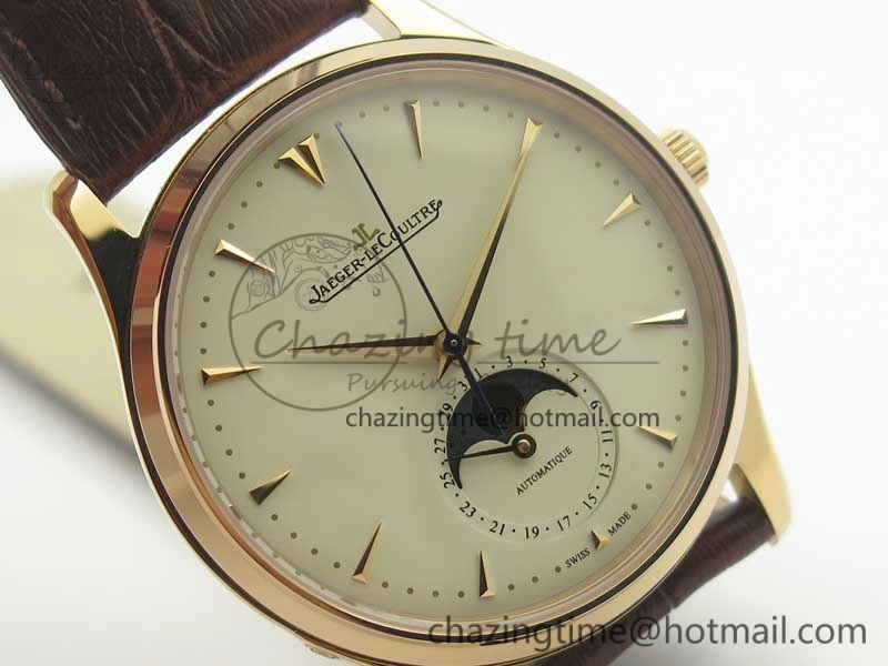 Master Ultra Thin Moon 1362520 RG ZF 1:1 Best Edition White Dial on Brown Leather Strap A StreetReady 7484