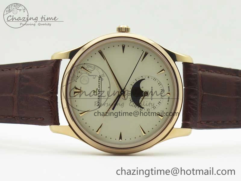 Master Ultra Thin Moon 1362520 RG ZF 1:1 Best Edition White Dial on Brown Leather Strap A StreetReady 7484
