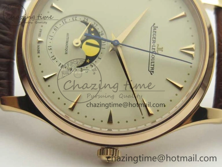 Master Ultra Thin Moon 1362520 RG ZF 1:1 Best Edition White Dial on Brown Leather Strap A StreetReady 7484