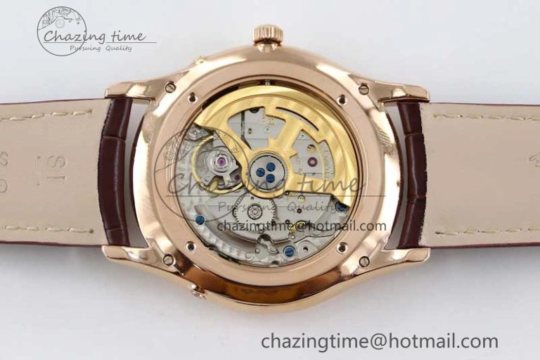 Sleek Master Ultra Thin Moon 136255J RG Q8F 1:1 Best Edition Gray Dial on Browm Leather Strap A 7432
