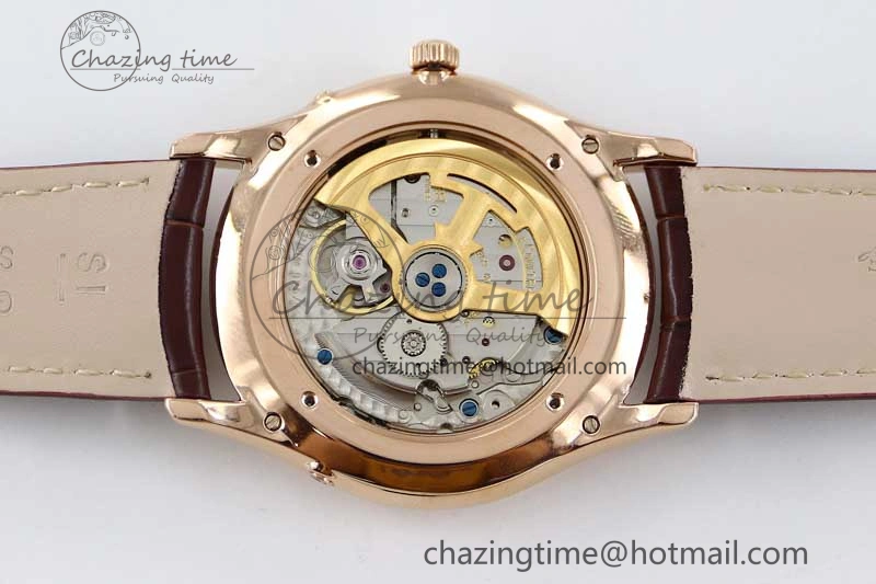 Sleek Master Ultra Thin Moon 136255J RG Q8F 1:1 Best Edition Gray Dial on Browm Leather Strap A 7432