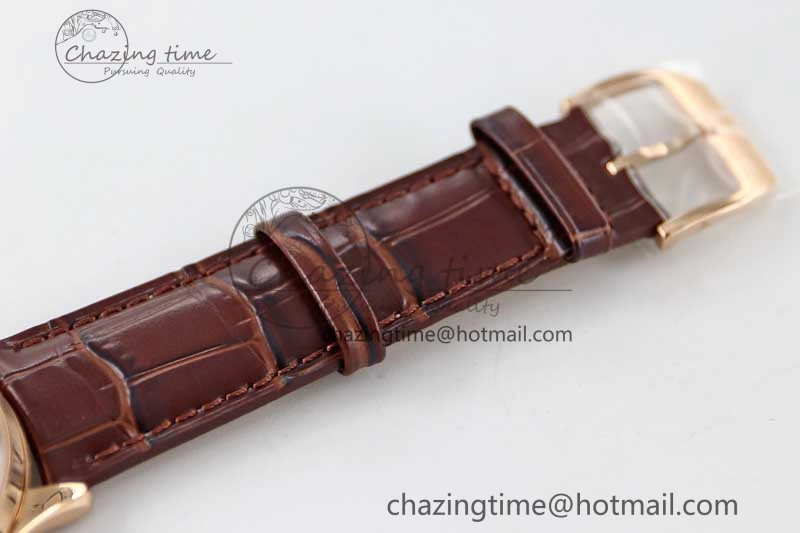 Sleek Master Ultra Thin Moon 136255J RG Q8F 1:1 Best Edition Gray Dial on Browm Leather Strap A 7432