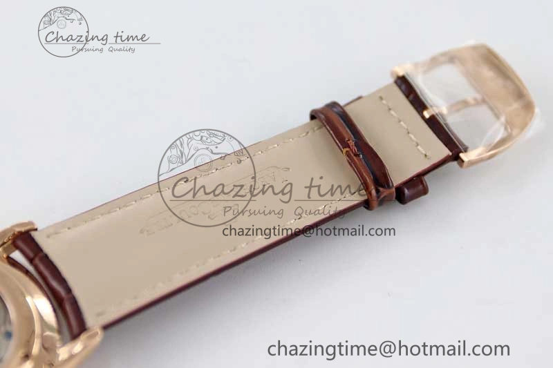 Sleek Master Ultra Thin Moon 136255J RG Q8F 1:1 Best Edition Gray Dial on Browm Leather Strap A 7432