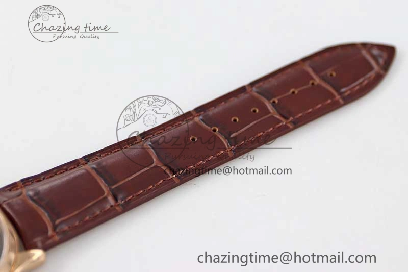 Sleek Master Ultra Thin Moon 136255J RG Q8F 1:1 Best Edition Gray Dial on Browm Leather Strap A 7432