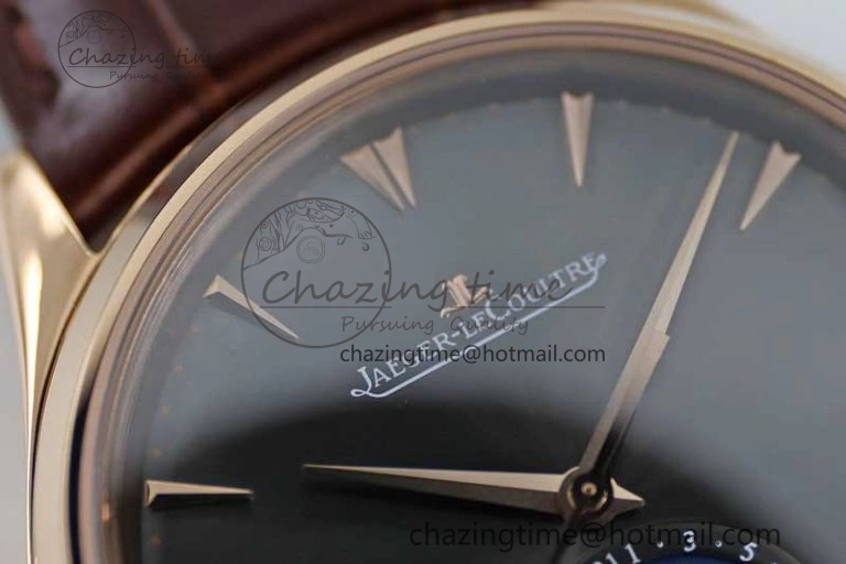 Sleek Master Ultra Thin Moon 136255J RG Q8F 1:1 Best Edition Gray Dial on Browm Leather Strap A 7432