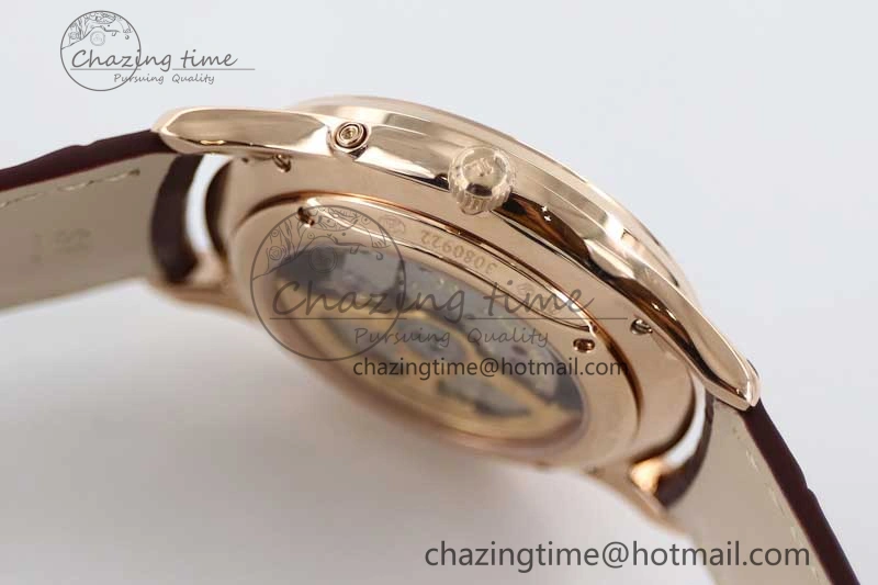 Sleek Master Ultra Thin Moon 136255J RG Q8F 1:1 Best Edition Gray Dial on Browm Leather Strap A 7432