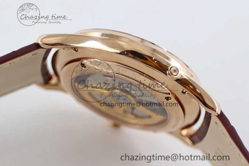 Sleek Master Ultra Thin Moon 136255J RG Q8F 1:1 Best Edition Gray Dial on Browm Leather Strap A 7432