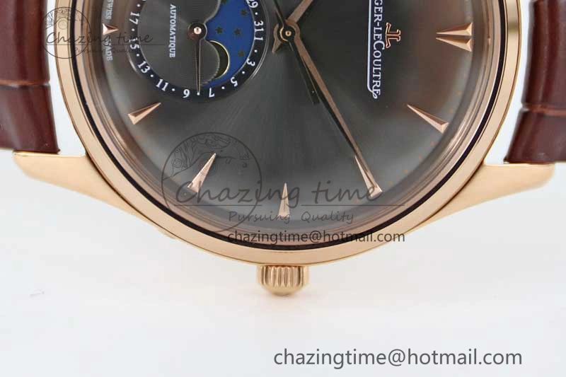 Sleek Master Ultra Thin Moon 136255J RG Q8F 1:1 Best Edition Gray Dial on Browm Leather Strap A 7432