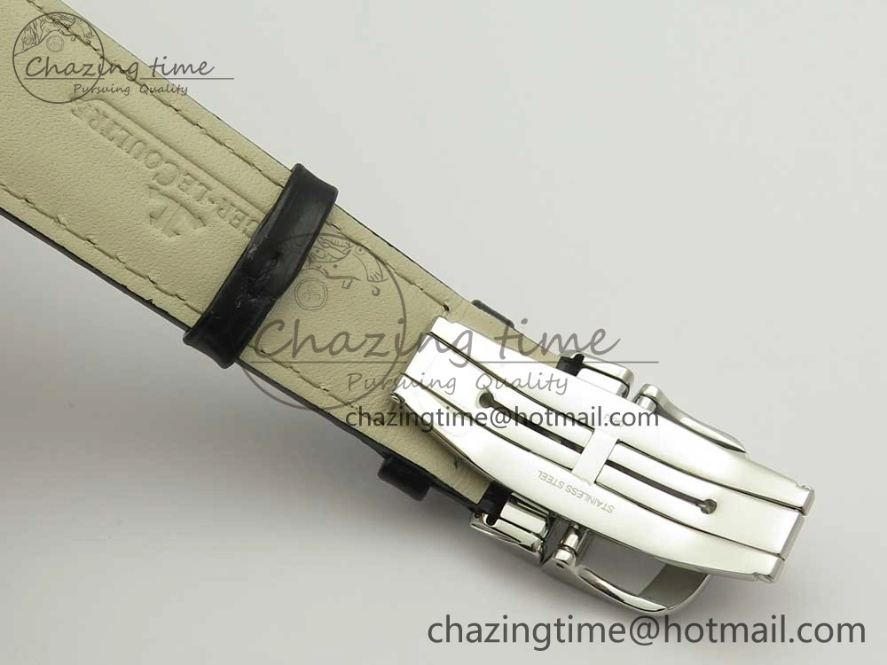 Master Ultra Thin Moon 1368420 SS GF 1:1 Best Edition White Dial on Black Leather Strap A UrbanStyle 7457