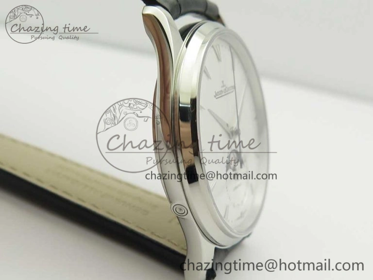 Master Ultra Thin Moon 1368420 SS GF 1:1 Best Edition White Dial on Black Leather Strap A UrbanStyle 7457
