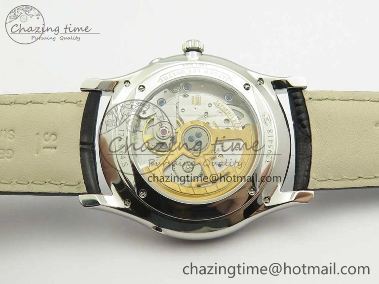 Master Ultra Thin Moon 1368420 SS GF 1:1 Best Edition White Dial on Black Leather Strap A UrbanStyle 7457