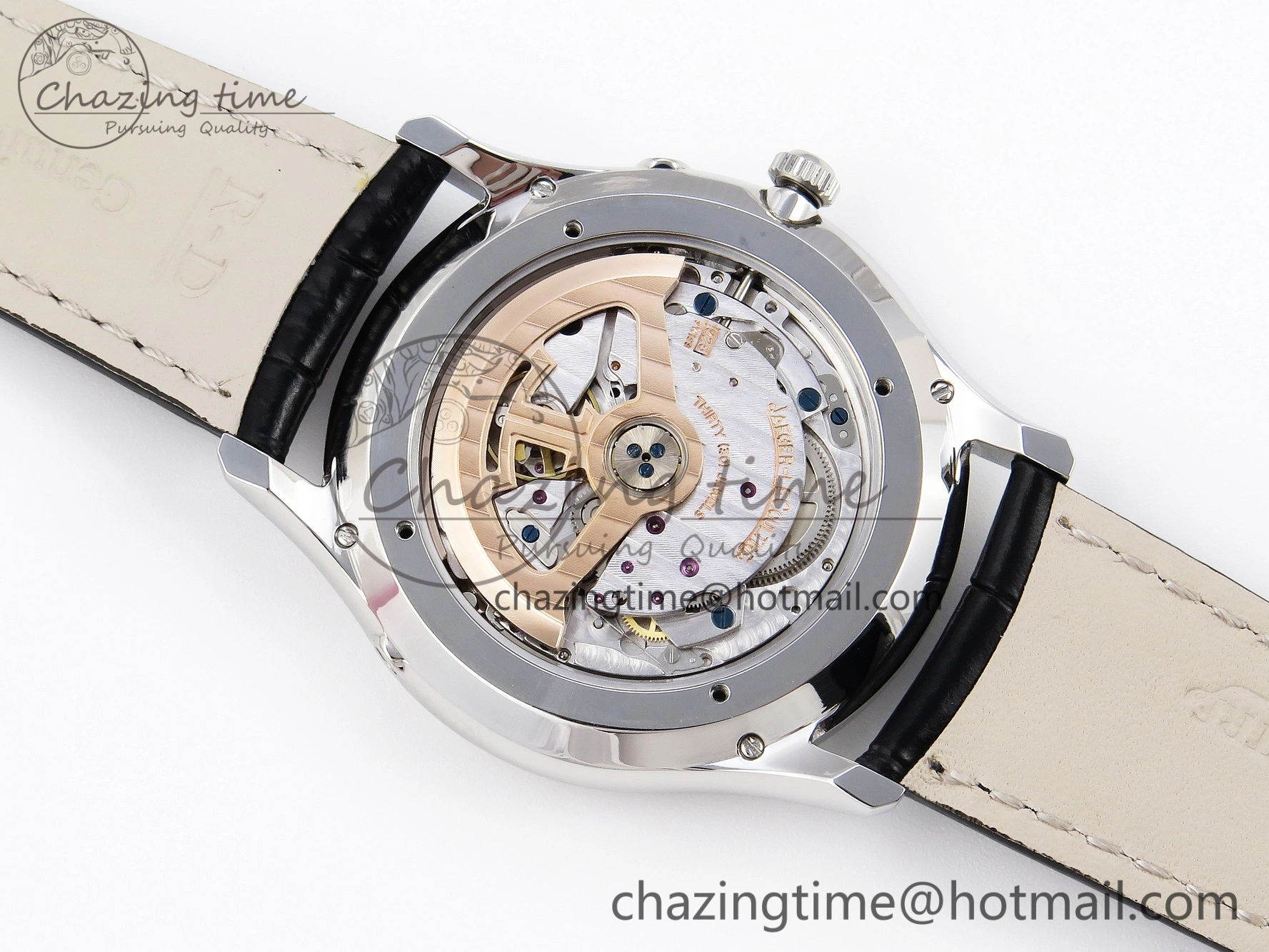 UrbanChic Master Ultra Thin Moon 1368420 SS ZF 1:1 Best Edition Blue Dial on Black Leather Strap SA925 Super Clone V 7417
