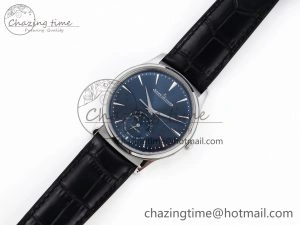 UrbanChic Master Ultra Thin Moon 1368420 SS ZF 1:1 Best Edition Blue Dial on Black Leather Strap SA925 Super Clone V 7417