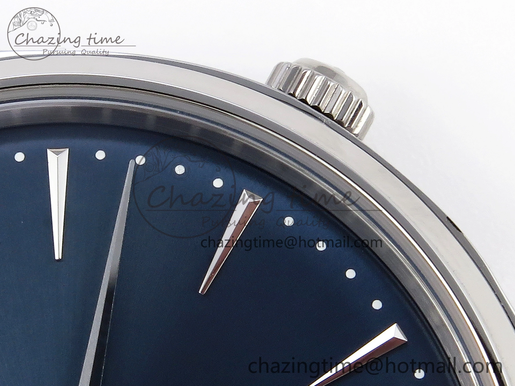 UrbanChic Master Ultra Thin Moon 1368420 SS ZF 1:1 Best Edition Blue Dial on Black Leather Strap SA925 Super Clone V 7417