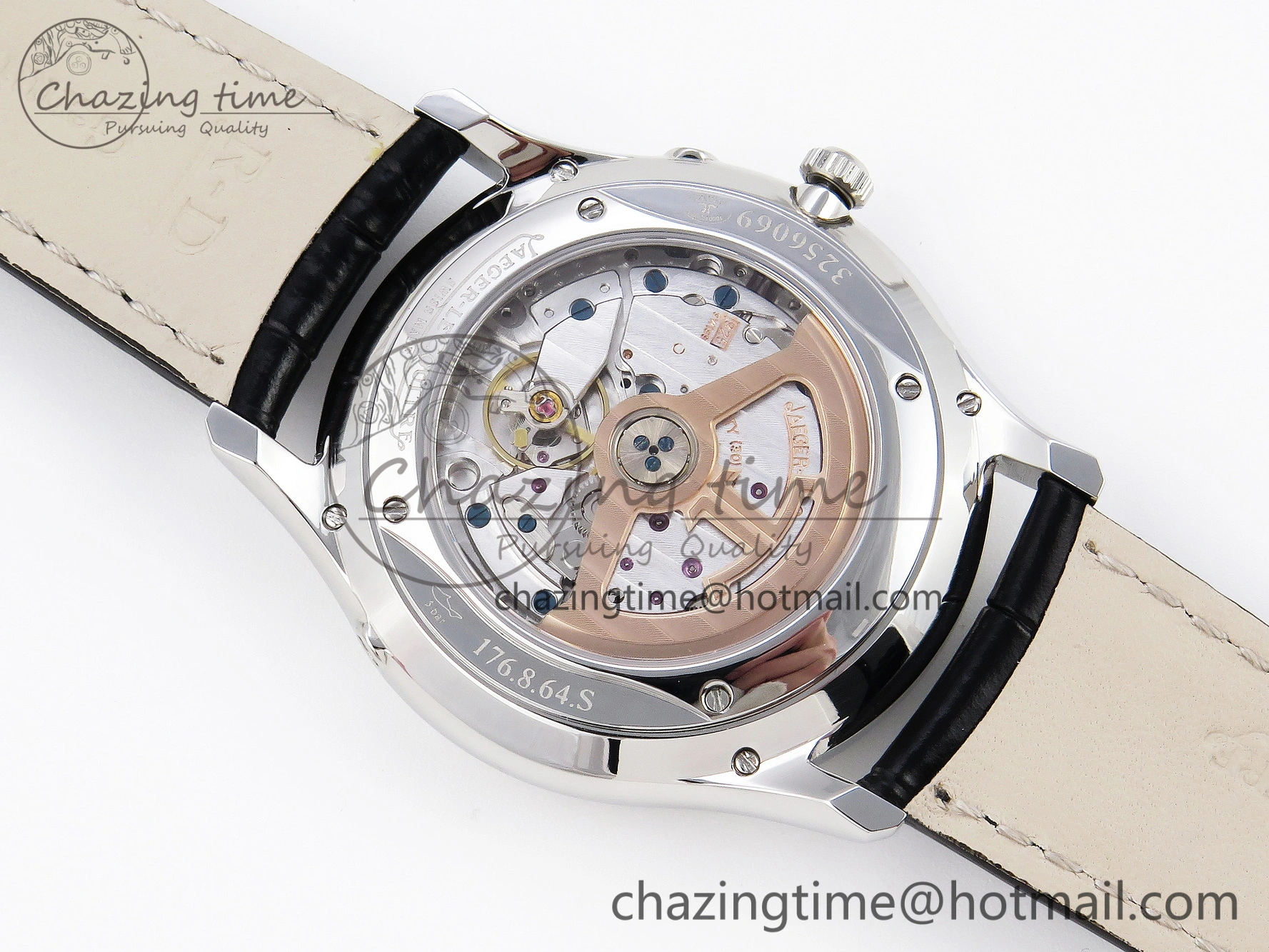 UrbanChic Master Ultra Thin Moon 1368420 SS ZF 1:1 Best Edition Blue Dial on Black Leather Strap SA925 Super Clone V 7417