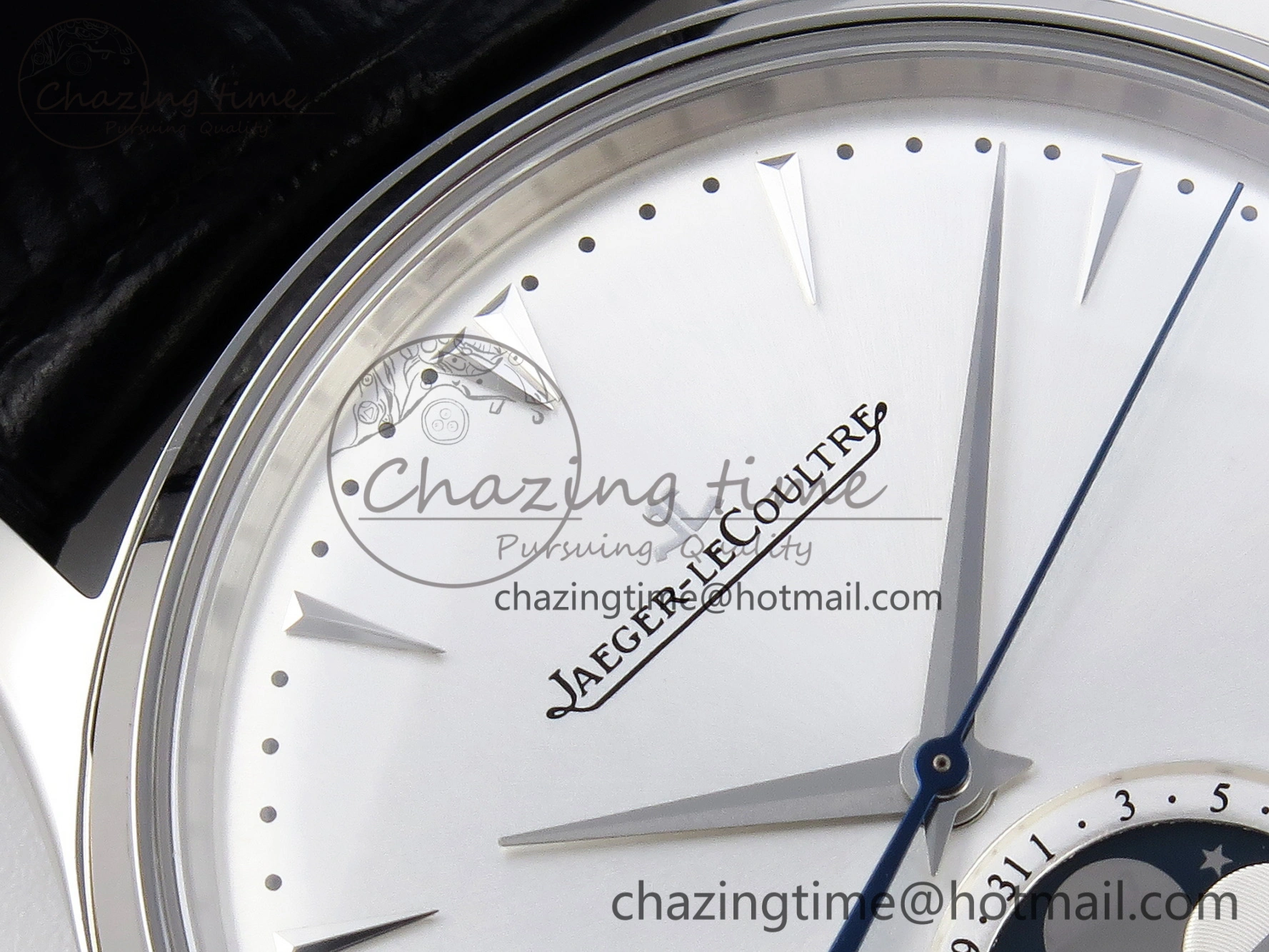 Master Ultra Thin Moon 1368420 SS ZF 1:1 Best Edition White Dial on Black Leather Strap SA925 Super Clone V Colorful 7420