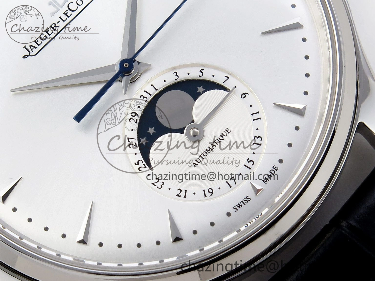 Master Ultra Thin Moon 1368420 SS ZF 1:1 Best Edition White Dial on Black Leather Strap SA925 Super Clone V Colorful 7420