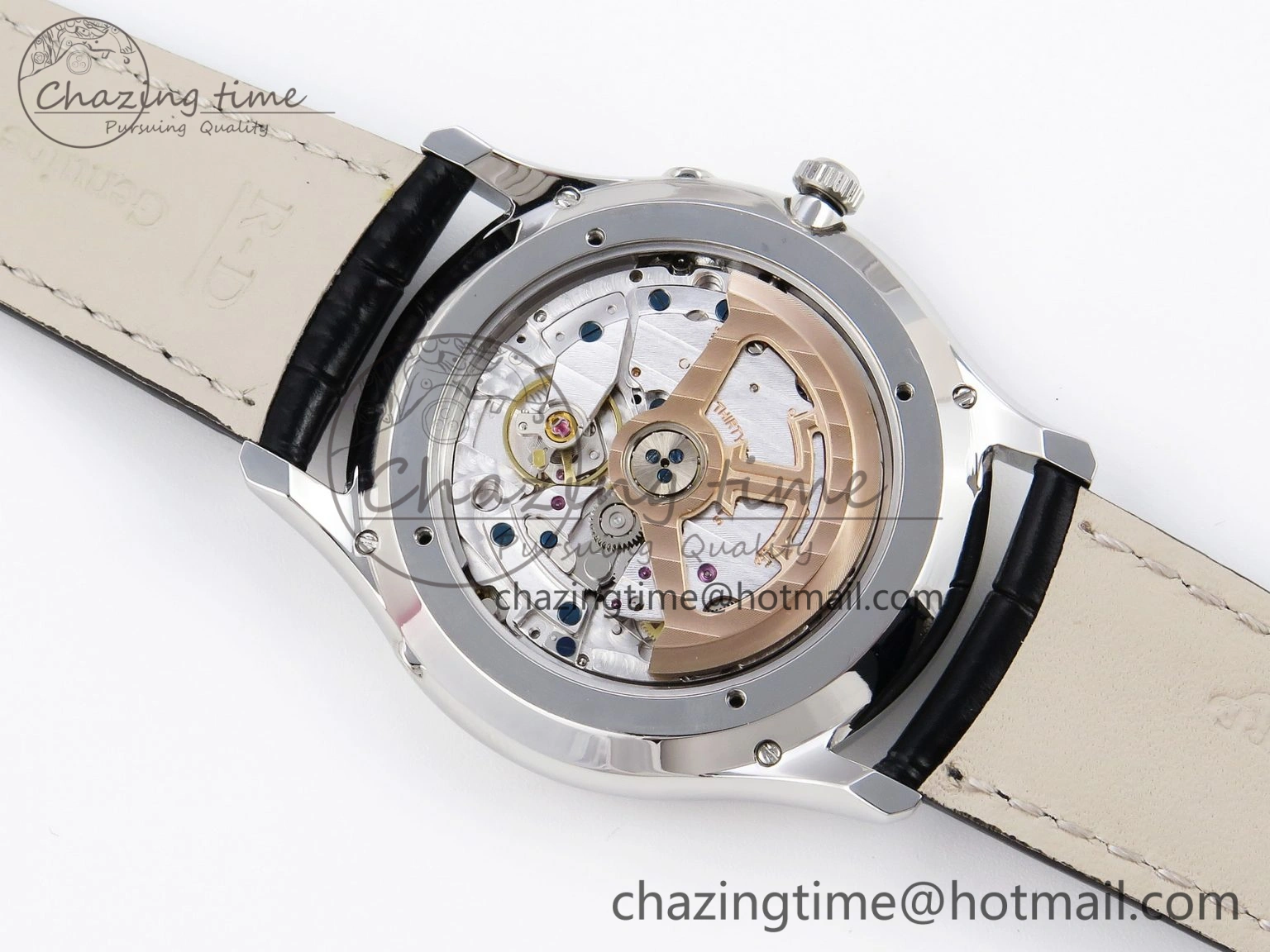 Master Ultra Thin Moon 1368420 SS ZF 1:1 Best Edition White Dial on Black Leather Strap SA925 Super Clone V Colorful 7420