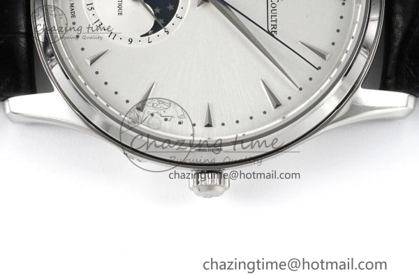 EasyMatch Master Ultra Thin Moon 1368420 SS ZF 1:1 Best Edition White Dial on Black Leather Strap V2 SA925 Super Clone 7426