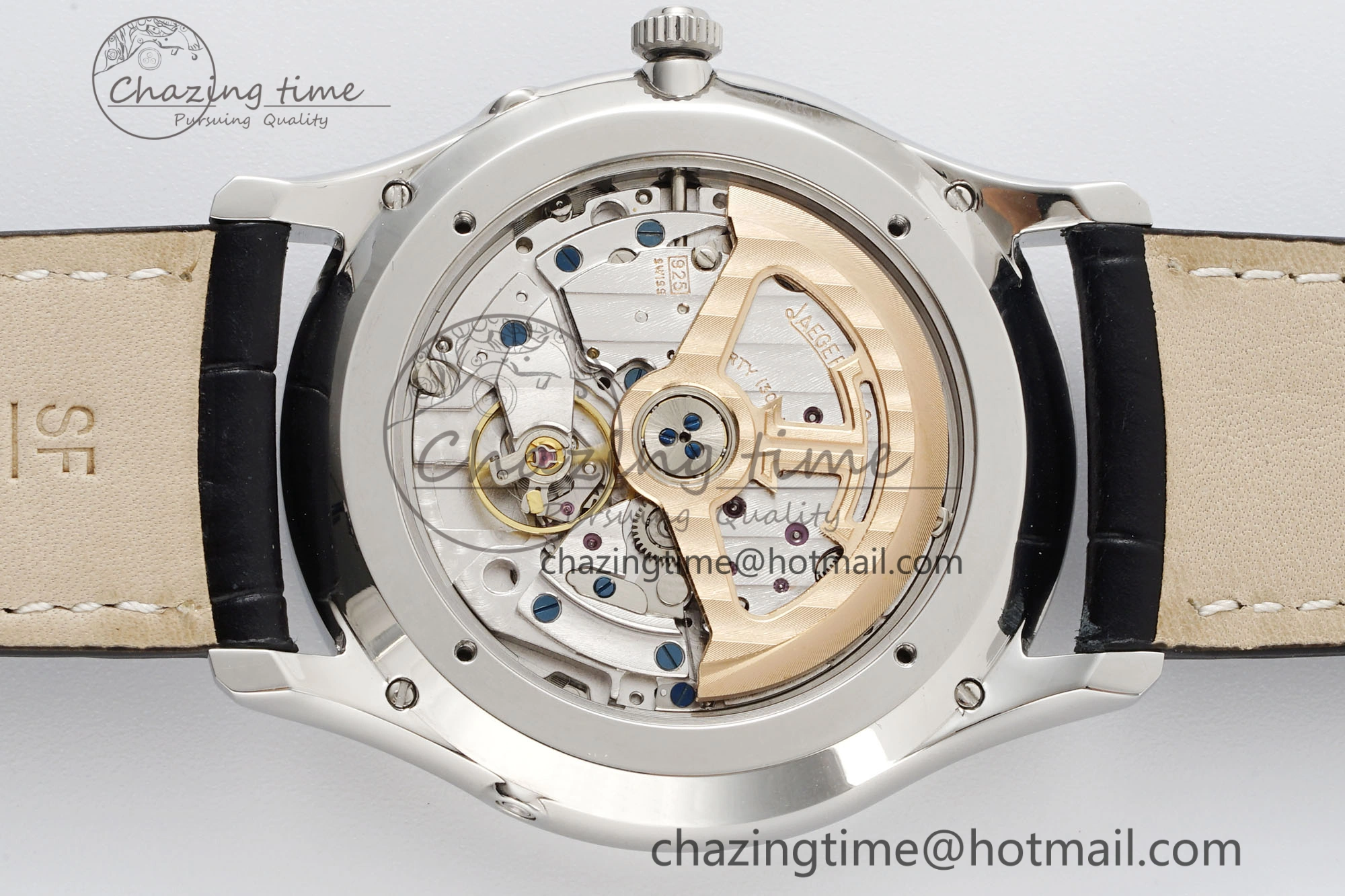 EasyMatch Master Ultra Thin Moon 1368420 SS ZF 1:1 Best Edition White Dial on Black Leather Strap V2 SA925 Super Clone 7426