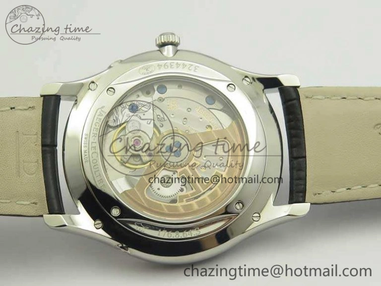 Snug Master Ultra Thin Moon 1368470 SS ZF 1:1 Best Edition Black Dial On Black Leather Strap A 7479