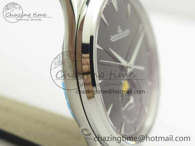 Snug Master Ultra Thin Moon 1368470 SS ZF 1:1 Best Edition Black Dial On Black Leather Strap A 7479