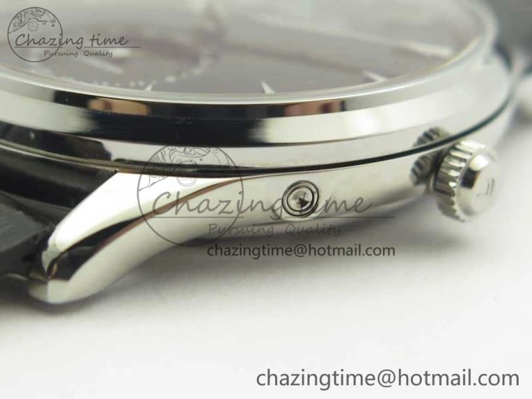 Snug Master Ultra Thin Moon 1368470 SS ZF 1:1 Best Edition Black Dial On Black Leather Strap A 7479