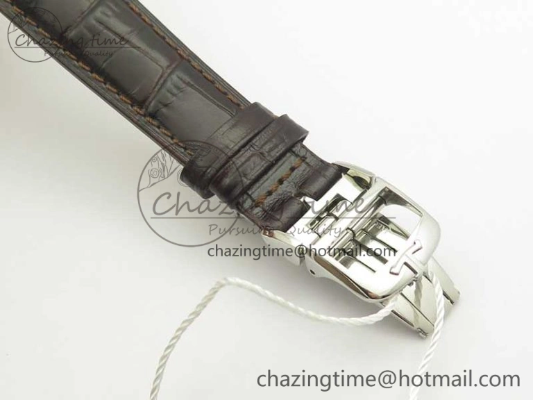 Master Ultra Thin Moonphase Day Date Month SS OMF 1:1 Best Edition Silver Dial on Black Leather Strap A AllSeason 7486
