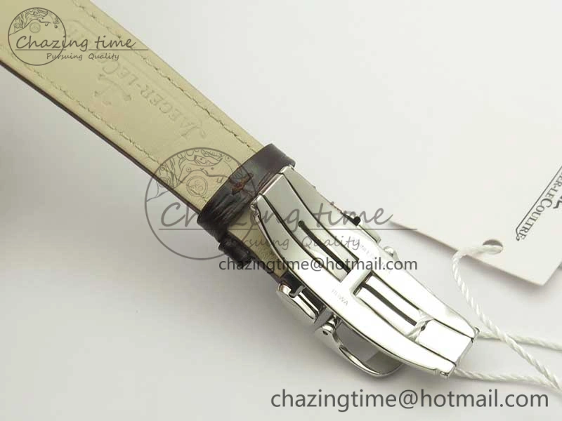 Master Ultra Thin Moonphase Day Date Month SS OMF 1:1 Best Edition Silver Dial on Black Leather Strap A AllSeason 7486