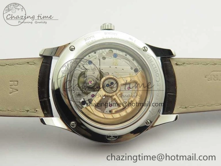 Master Ultra Thin Moonphase Day Date Month SS OMF 1:1 Best Edition Silver Dial on Black Leather Strap A AllSeason 7486