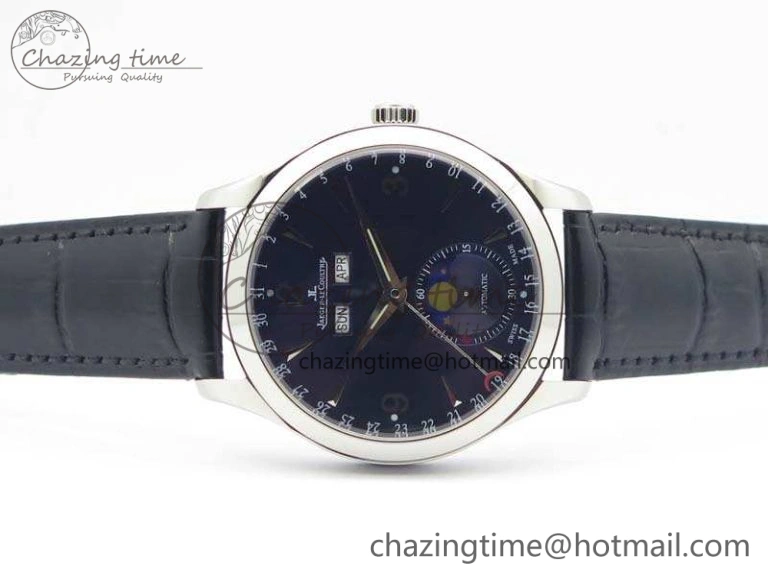BestValue Master Ultra Thin Moonphase SS KMF Blue Dial On Leather Strap A 7482