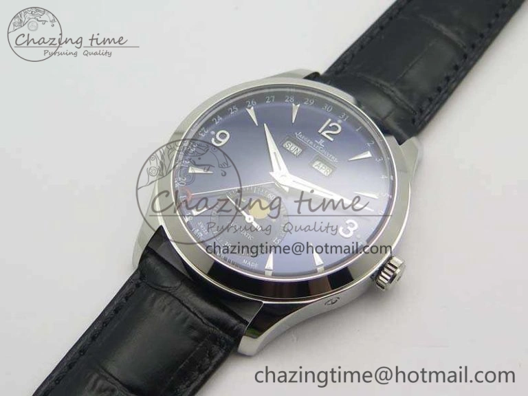 BestValue Master Ultra Thin Moonphase SS KMF Blue Dial On Leather Strap A 7482