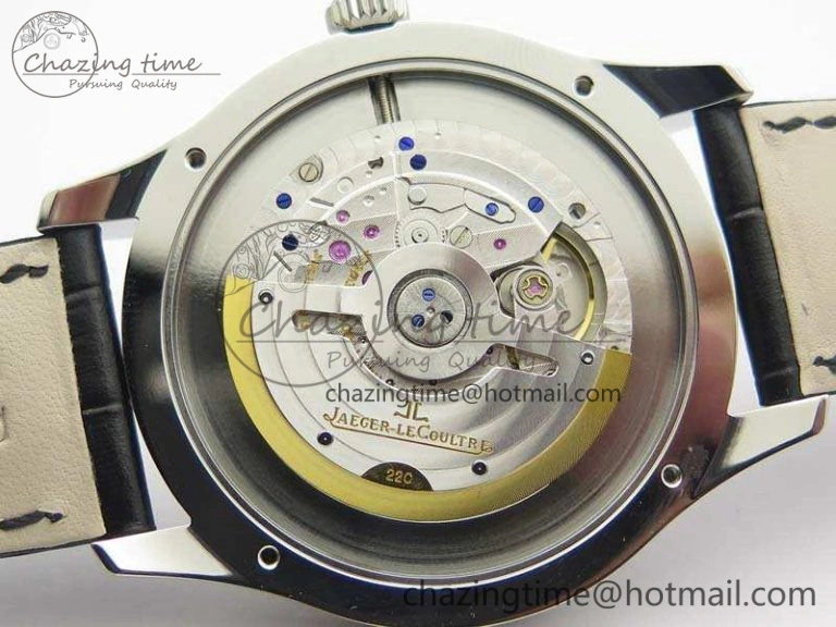 BestValue Master Ultra Thin Moonphase SS KMF Blue Dial On Leather Strap A 7482
