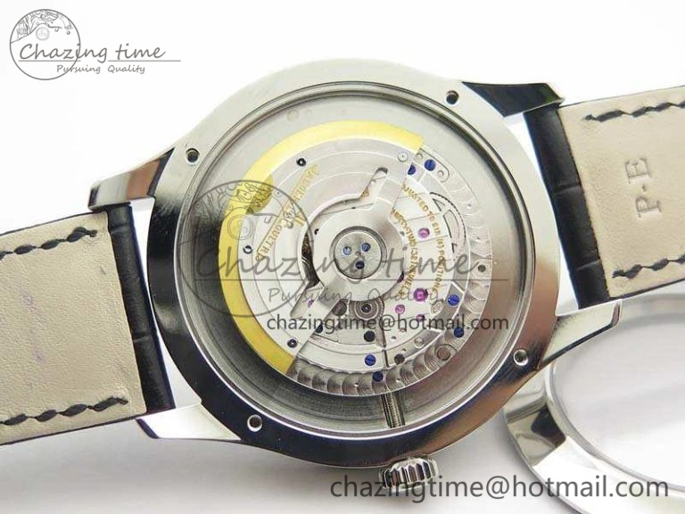 BestValue Master Ultra Thin Moonphase SS KMF Blue Dial On Leather Strap A 7482