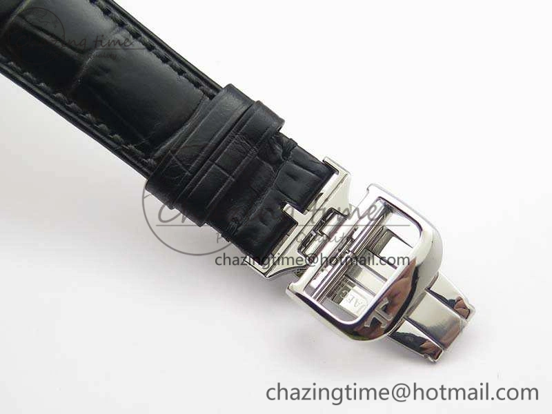BestValue Master Ultra Thin Moonphase SS KMF Blue Dial On Leather Strap A 7482