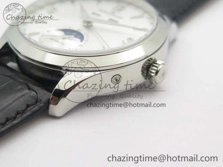 Practical Master Ultra Thin Moonphase SS KMF Silver Dial On Leather Strap A 7481