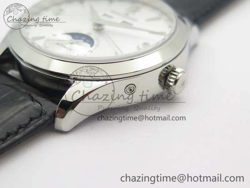 Practical Master Ultra Thin Moonphase SS KMF Silver Dial On Leather Strap A 7481
