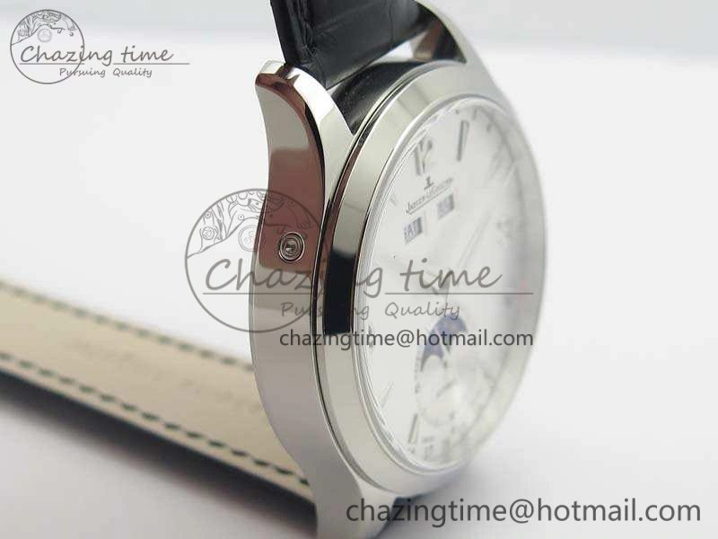 Practical Master Ultra Thin Moonphase SS KMF Silver Dial On Leather Strap A 7481