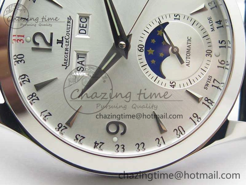 Practical Master Ultra Thin Moonphase SS KMF Silver Dial On Leather Strap A 7481