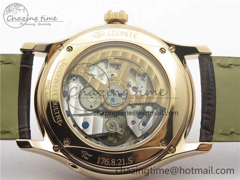 Comfortable Master Ultra Thin Perpetual Calendar RG V9F 1:1 Best Edition White Dial on Brown Leather Strap A 7446