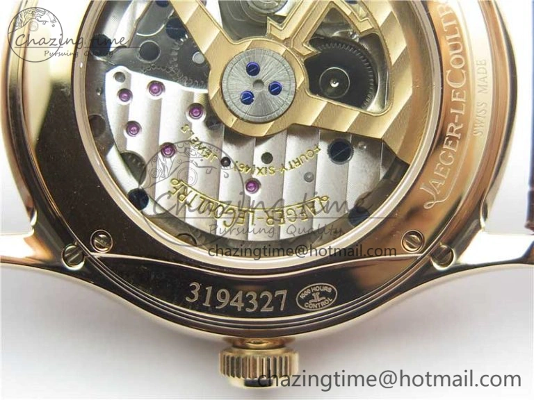 Comfortable Master Ultra Thin Perpetual Calendar RG V9F 1:1 Best Edition White Dial on Brown Leather Strap A 7446