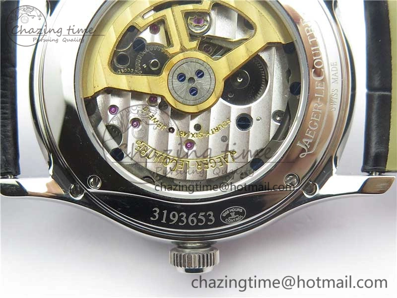 TechFriendly Master Ultra Thin Perpetual Calendar SS V9F 1:1 Best Edition White Dial on Black Leather Strap A 7450