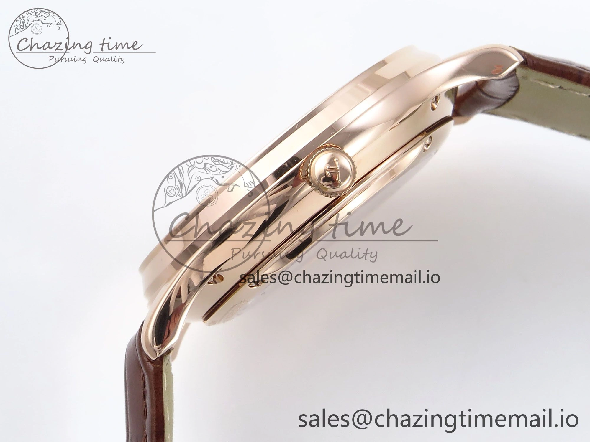 Master Ultra Thin Pert RG VRF 1:1 Best Edition White Dial on Brown Leather Strap MY9015 Mod AllSeason 7400