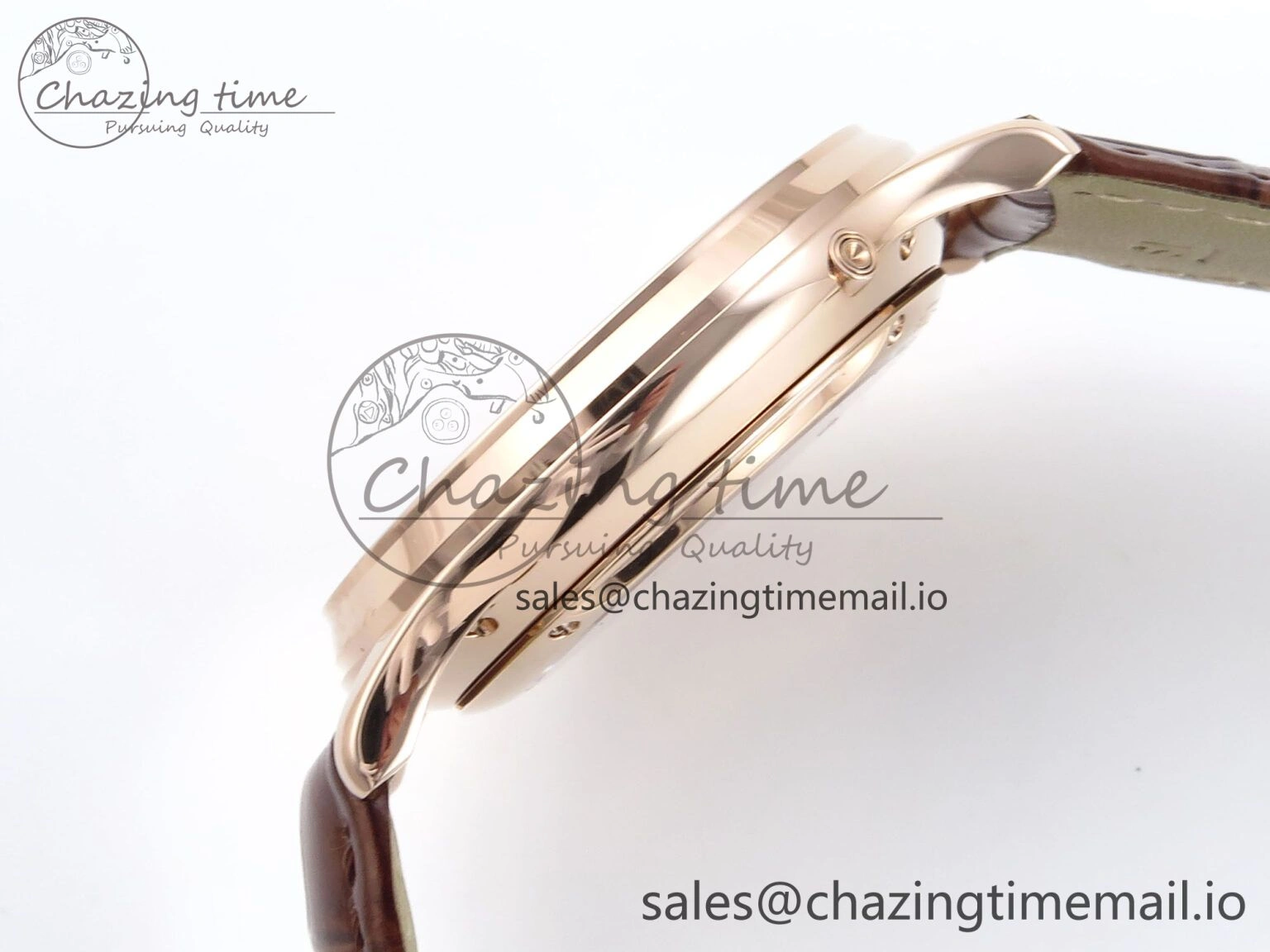 Master Ultra Thin Pert RG VRF 1:1 Best Edition White Dial on Brown Leather Strap MY9015 Mod AllSeason 7400