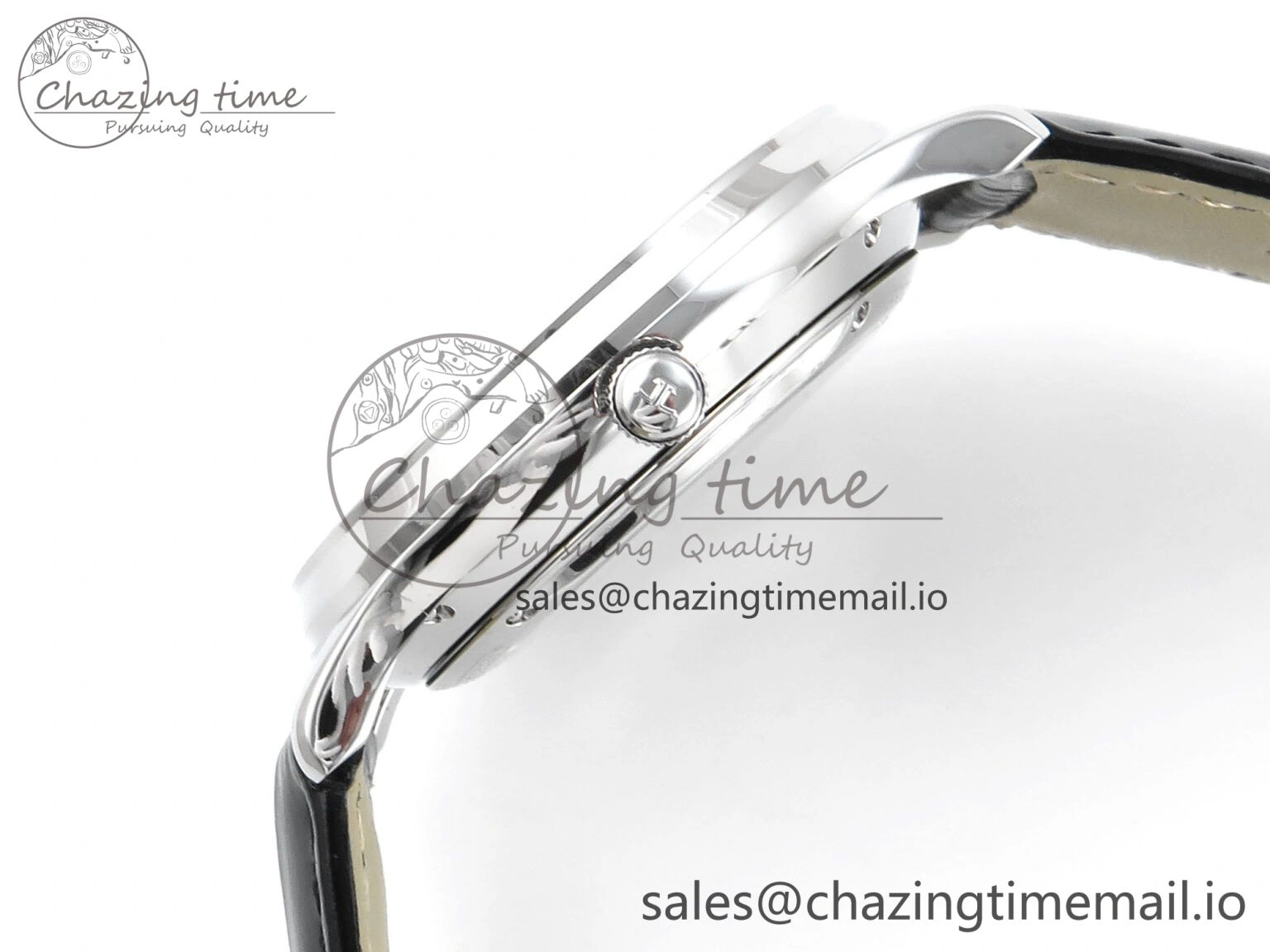Seasonal Master Ultra Thin Pert SS VRF 1:1 Best Edition Black Dial on Brown Leather Strap MY9015 Mod 7401
