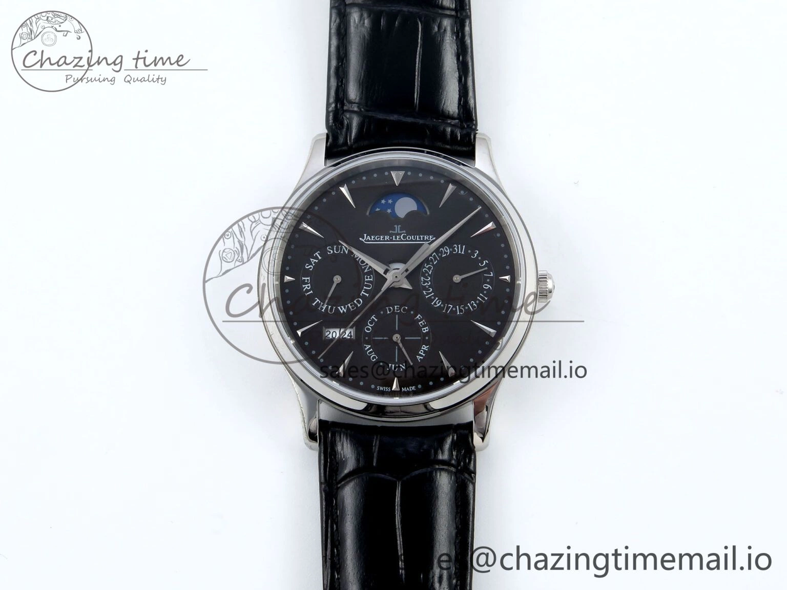 Seasonal Master Ultra Thin Pert SS VRF 1:1 Best Edition Black Dial on Brown Leather Strap MY9015 Mod 7401