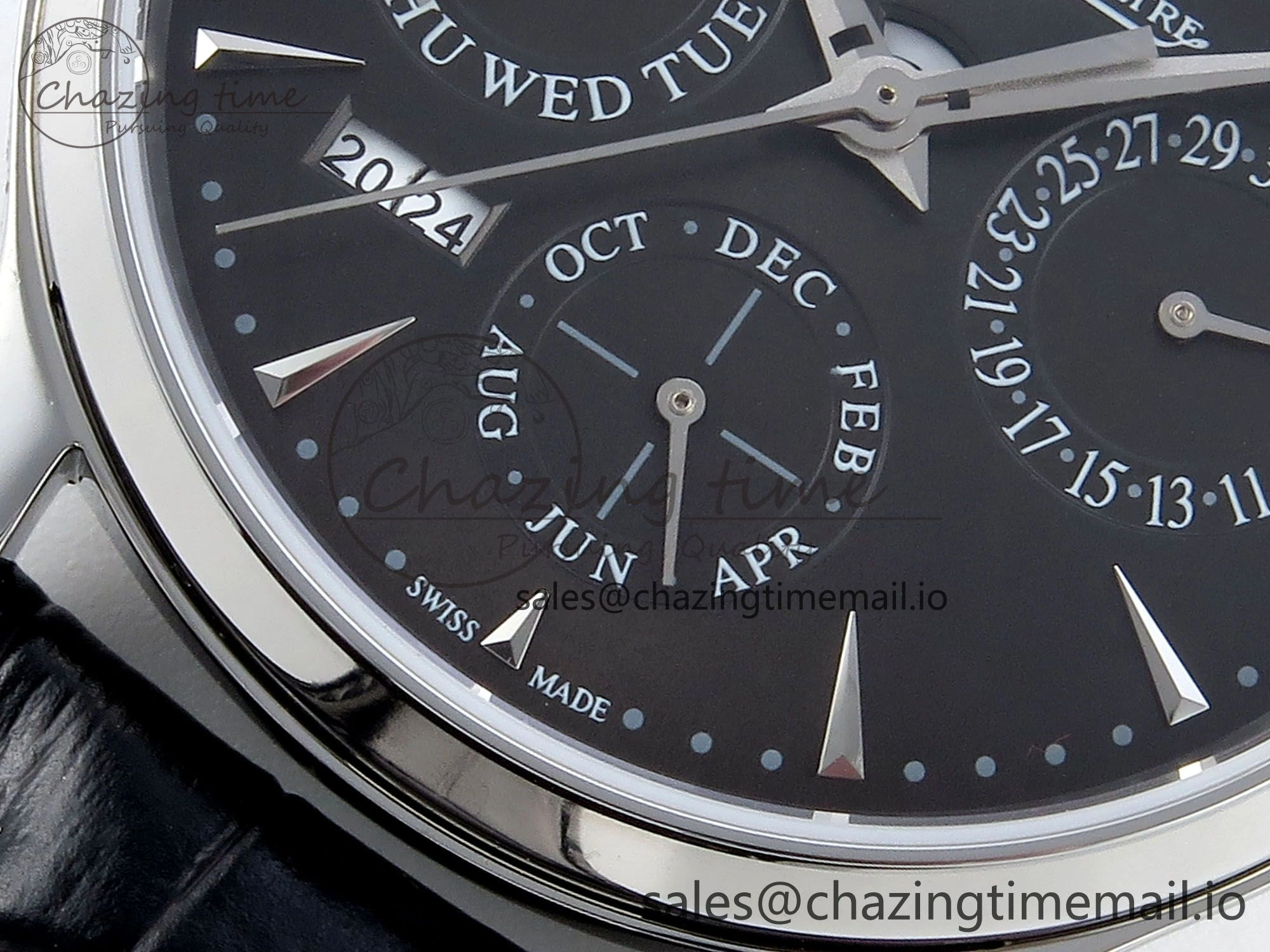 Seasonal Master Ultra Thin Pert SS VRF 1:1 Best Edition Black Dial on Brown Leather Strap MY9015 Mod 7401
