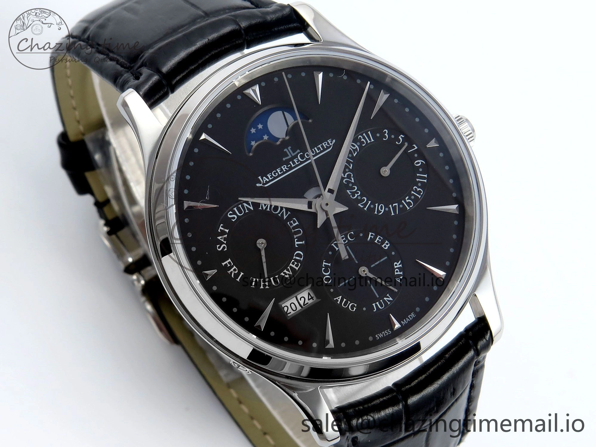 Seasonal Master Ultra Thin Pert SS VRF 1:1 Best Edition Black Dial on Brown Leather Strap MY9015 Mod 7401